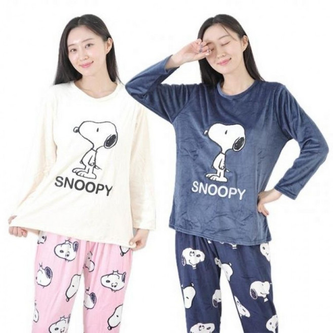파자마 세트 잠옷세트 수면잠옷 수면잠옷세트 스누피 여성잠옷 울트라 라운드잠옷