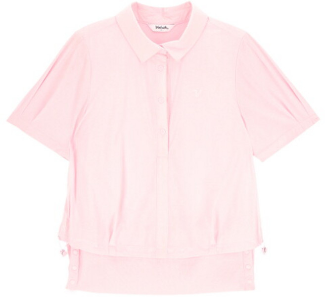 볼빅 여성 골프 우븐 저지 믹스 그램 반팔 셔츠 VLTSP432_PK 3164654