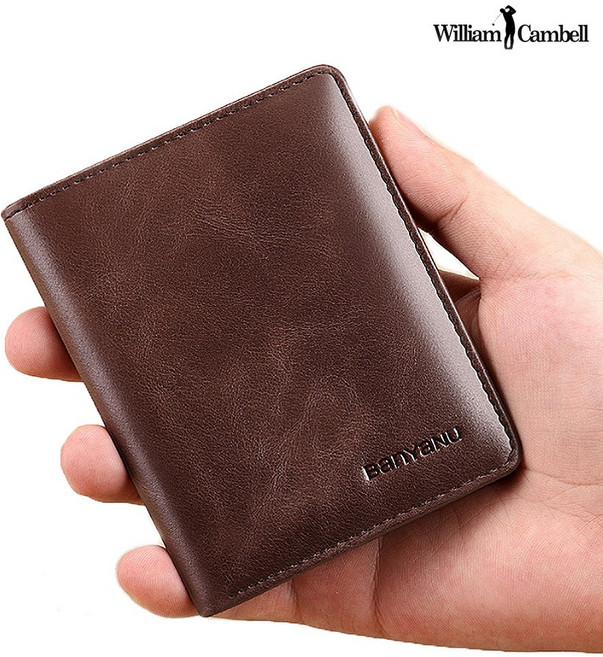 (WilliamCambell) 윌리엄캠벨 소가죽 카드지갑 남성 명함 학생 군인 미니 반지갑 지폐수납 WN776