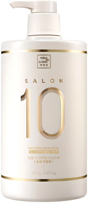 미쟝센 살롱10 단백질 에센스 헤어팩 손상 모발용, 990ml, 1개