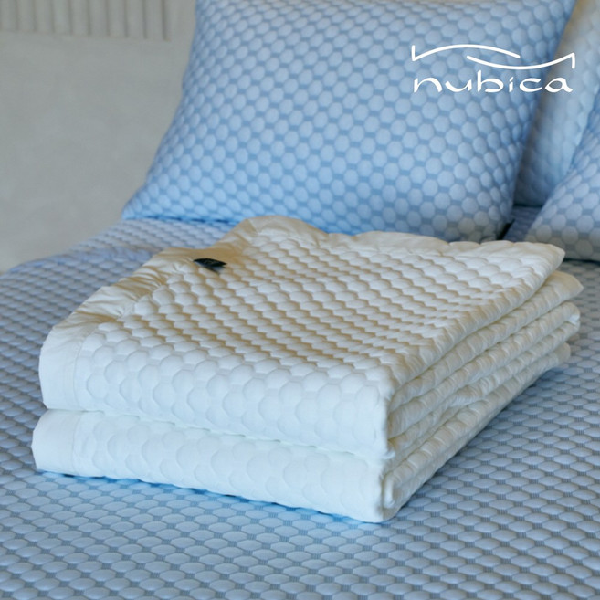 국내제작 누비카 듀라론100% 헥사쿨 프리미엄 냉감패드, 쿨매트, 스노우화이트