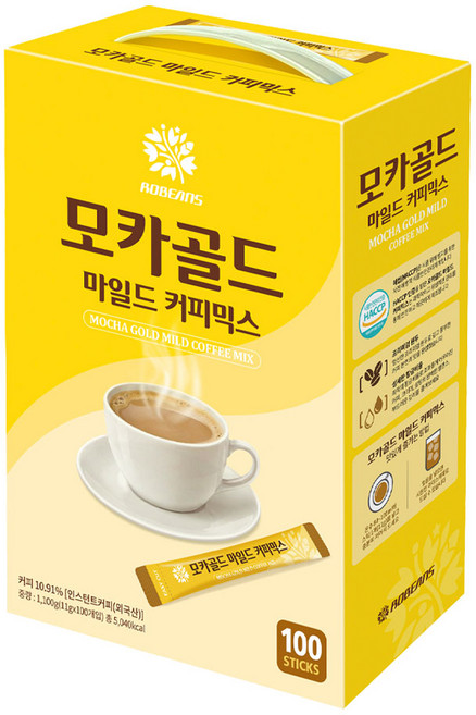 모카골드 마일드 커피믹스, 11g, 1박스, 100개입