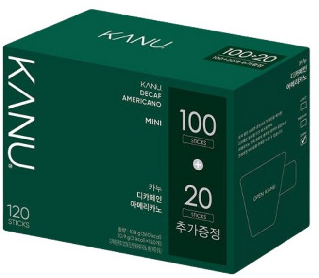 카누 미니 디카페인 아메리카노, 900mg, 120개입, 1개