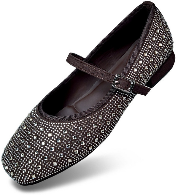 마마슈 여성 메리제인 구두 단화 스웨이드 큐빅 낮은굽 A48F