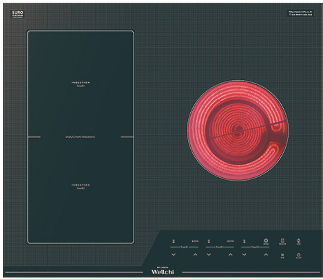 웰치 3구 인덕션 하이라이트 전기레인지 하이브리드 빌트인 매립형 가정용 주방 가전제품 전국설치가능