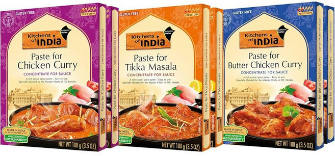 키친오브인디아 버터치킨 티카마살라 치킨 카레 페이스트, 6개, 100g