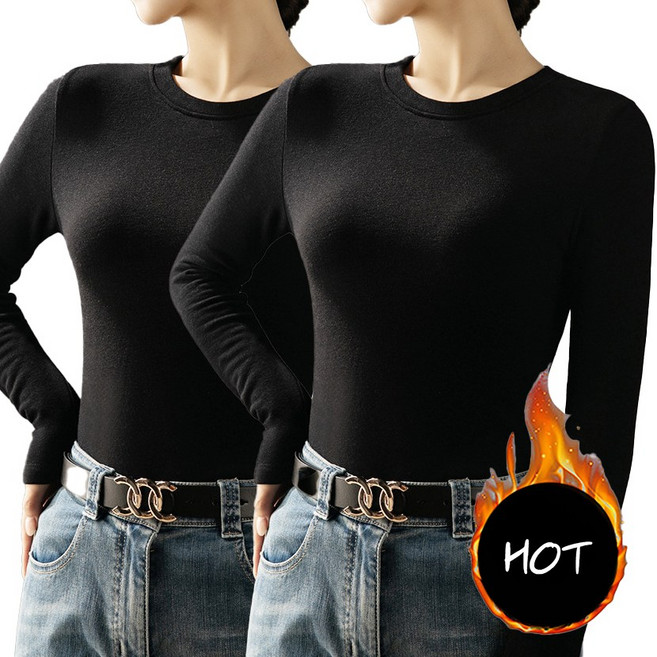 쥬베아르 여성 편안한 히트텍 내복 내의 상의 2종 세트