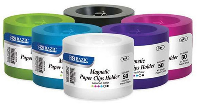 [쿠팡단독 미국BAZIC문구] 241 자석 클립 홀더 세트, 1개, 블루