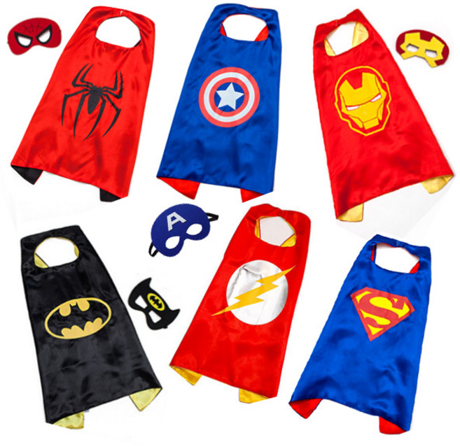히어로 망토 가면 세트 아동 코스튬 파티 의상