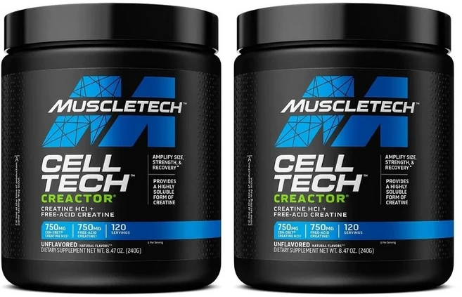 머슬테크 크리액터 크레아틴 HCI 포뮬러 무설탕, 2개, 470g - 쿠팡