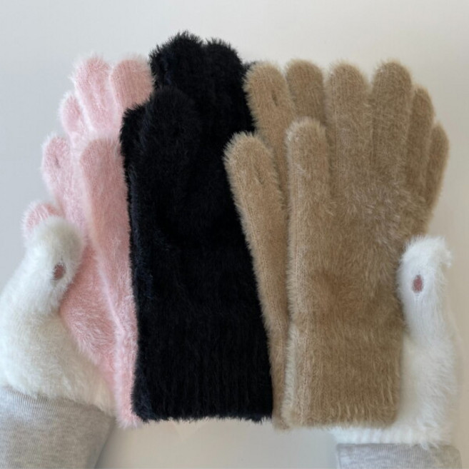 핑거홀 손가락 스마트폰 터치 앙고라 장갑