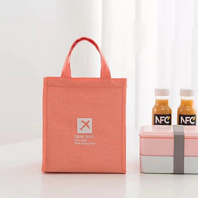 옥스포드 보온보냉 런치백 소형 쿨러백, 핑크