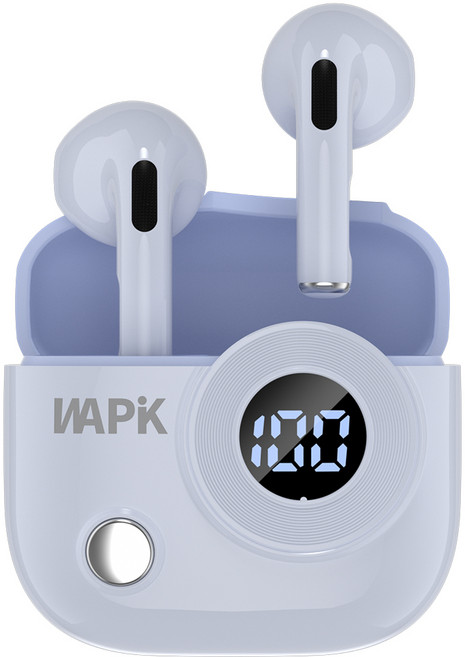 와피크 노이즈 캔슬링 오픈형 무선 블루투스 이어폰 R6 BT5.4, 블루