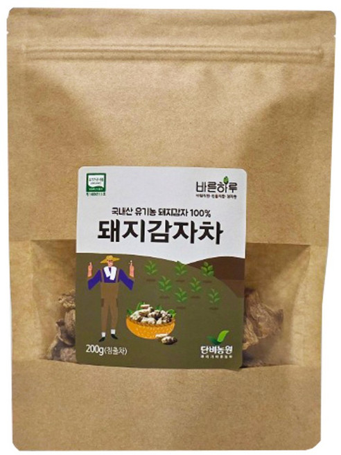 바른하루 단비농원 국내산 직접재배 유기농 돼지감자차 200g, 1개, 1개입