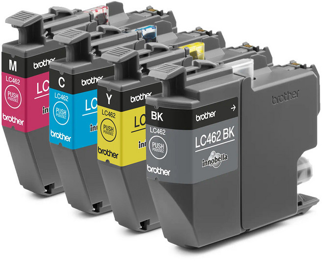 브라더 LC462 정품잉크 번들(벌크) 4색세트 MFC-J2740DW / J3940DW, 흑백+컬러, 1세트