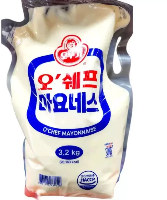 오쉐프 마요네즈 3.2kg 4개 튜브, 1개