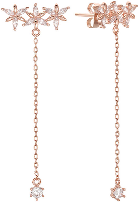 레베르 서클 포인트 데일리 큐빅 여성 귀걸이 실버핀 주얼리