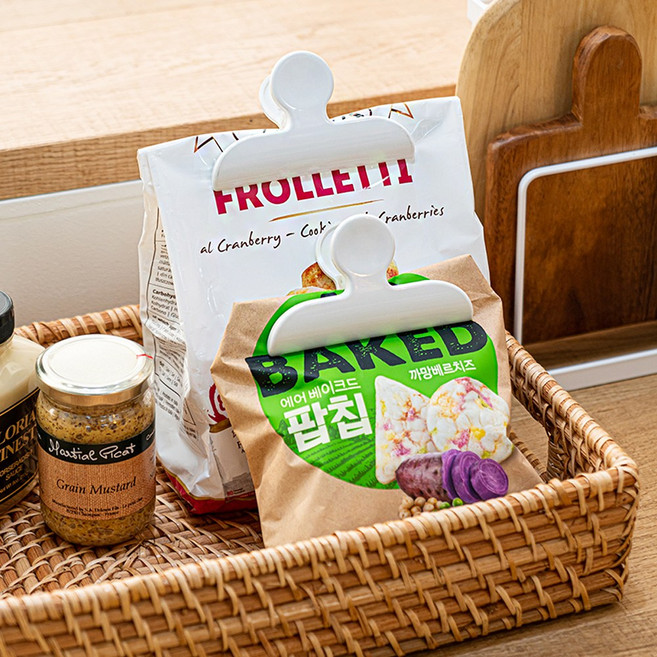 창신리빙 블랑 봉지집게2P 중 대 택1 밀폐 밀봉 주방용품, 중_2P