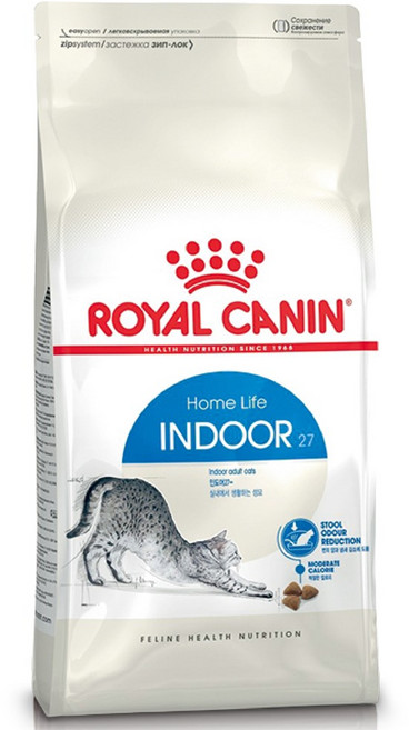 Royal Canin 法國皇家 IN27室內成貓專用飼料 貓飼料 貓乾糧 降低便臭 化毛 熱量管理 皇家貓飼料, 1個, 2kg