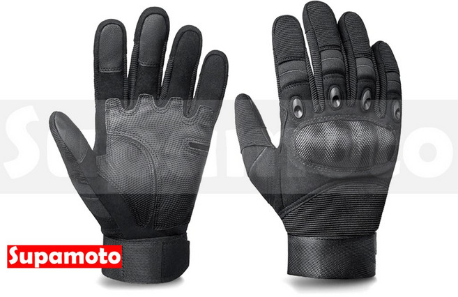 Supamoto 防摔手套 全指騎行 硬殼碳纖維戰術 健身生存防撞重機 防水透氣, 1個, 升級版-M