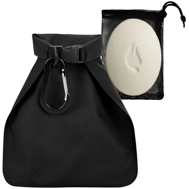 InLoop 통비누 여행용 수영장 휴대용 비누케이스, 미드나잇블랙, 1개