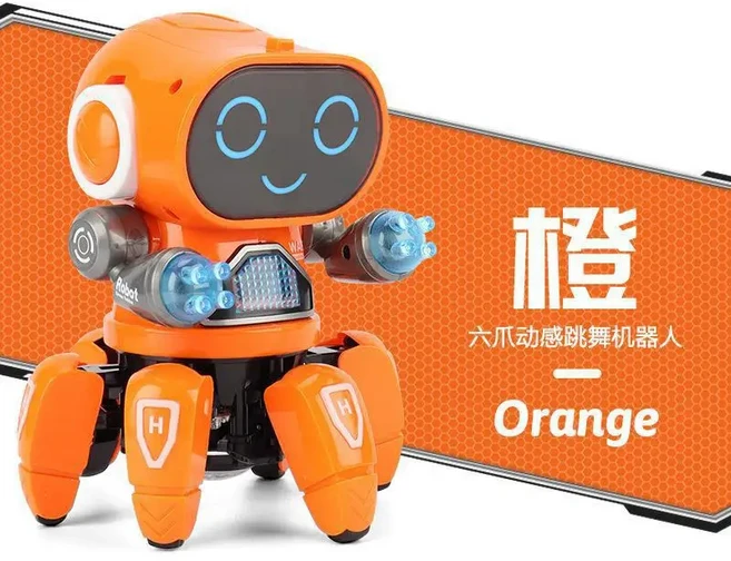 댄스 음악 로봇 문어 거미 차량 생일 선물 장난감 조기 교육 소년 소녀 6 클로, 03 With Box O