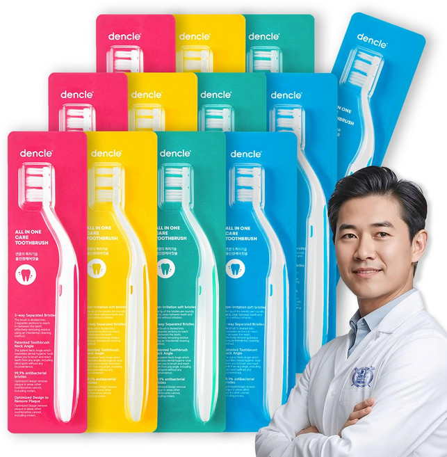 비탈칫솔 35년경력 치과의사 개발 스몰딥케어, 3세트, 4개입