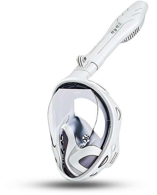 하늘박스 스노쿨링 마스크 성인 프리다이빙 장비 세트, 화이트