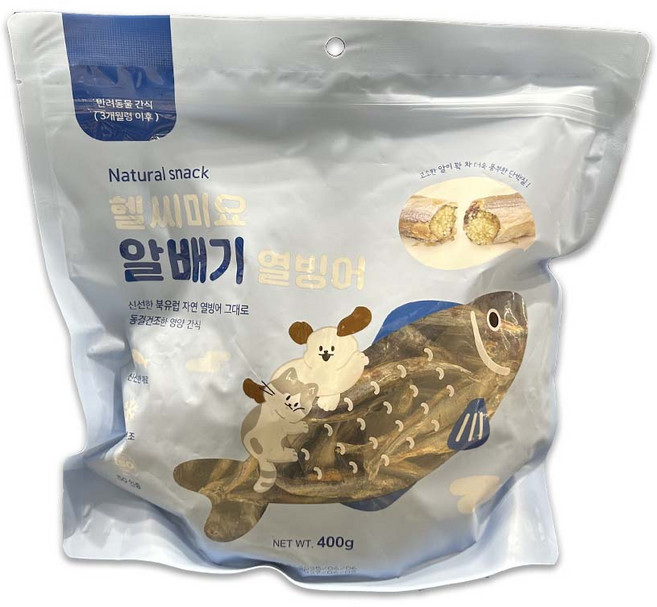 헬씨미요 알배기 동결건조 열빙어, 400g, 1개