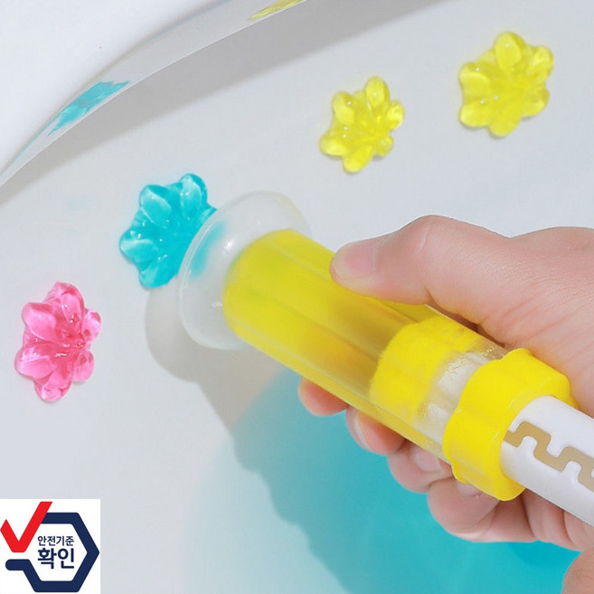 화사한 플라워 향기젤 스탬프클리너 젤 변기세정제 세면대크리너 욕실세정제 싱크대세정제 4EA입, 4개