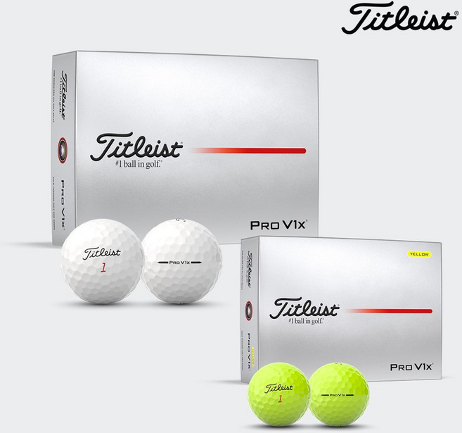 타이틀리스트 Pro V1X 골프공 4피스 아쿠쉬네트코리아정품 2026년, 1박스, 12개입, 화이트