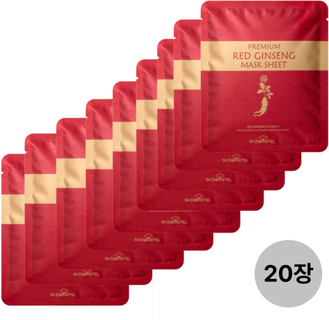 레드 진생 콜라겐 에센셜 홍삼 마스크팩, 1개입, 20개