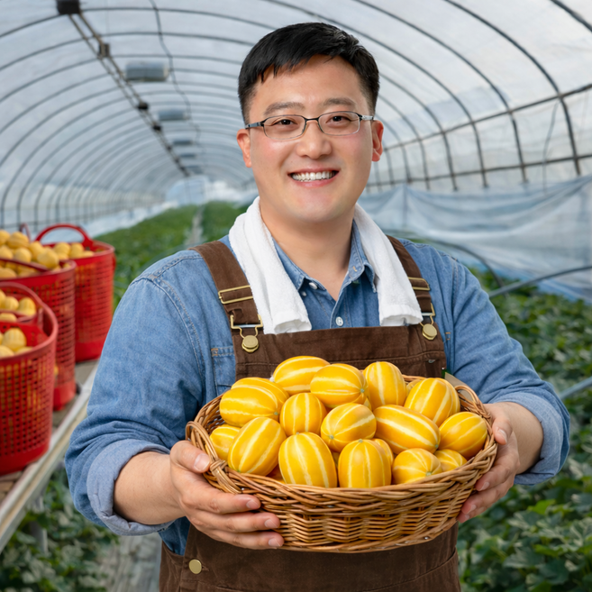 성주 꿀참외 고당도 당도선별 가정용 로얄과 꼬마, 1박스, 5kg