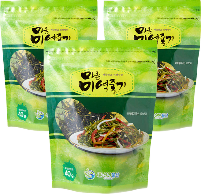 대령숙수 마른미역줄기 40g x 3봉(1세트), 3개