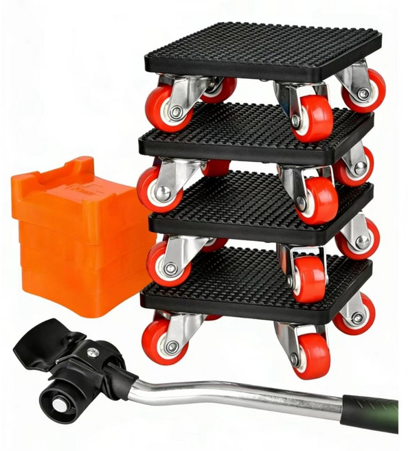 DMM 가구이동 슬라이더세트 만능지렛대 9p 무거운 물건 옮기는 기구, 1세트