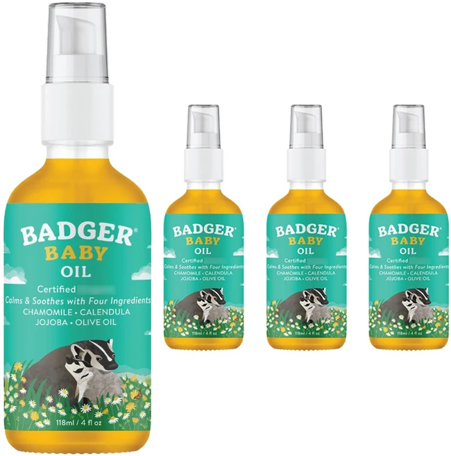 뱃저 어린이 캐모마일 카렌듈라 호호바 올리브 오일, 118ml, 4개 - 쿠팡