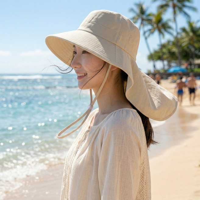 홈베리카 물놀이 플랩캡 비치모자 햇빛가리개 자외선차단 모자