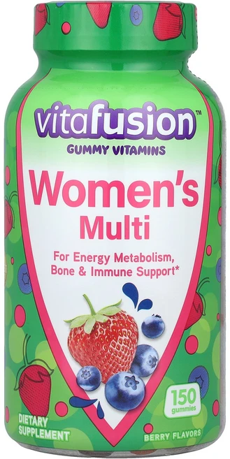 비타퓨젼 VitaFusion 여성용 멀티 구미젤리 비타민 베리 구미젤리 150개 VFU-02271, 150정, 1개 - 쿠팡