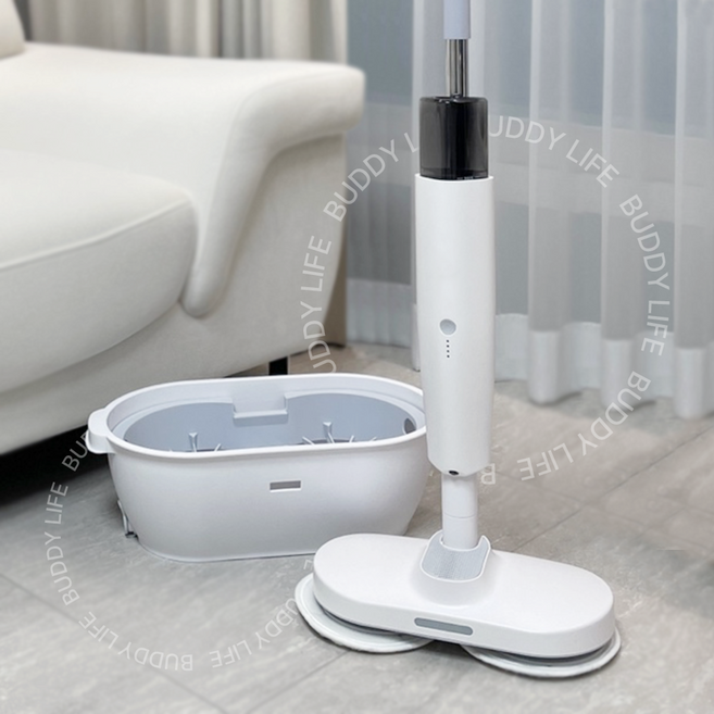 무선 물걸레청소기 물분사 듀얼 스윙 스핀 전동 자동 밀대 청소기, 물걸레청소기본품