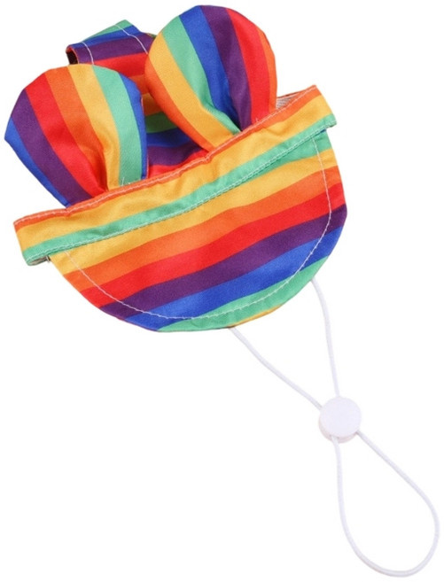 조절 가능한 여름용 반려동물 모자 보호용 경량 폴리에스터 소재 새끼 고양이용 강아지용 귀 구멍이 있는 선캡 강아지용 자외선 차단제, L, 스타일 C