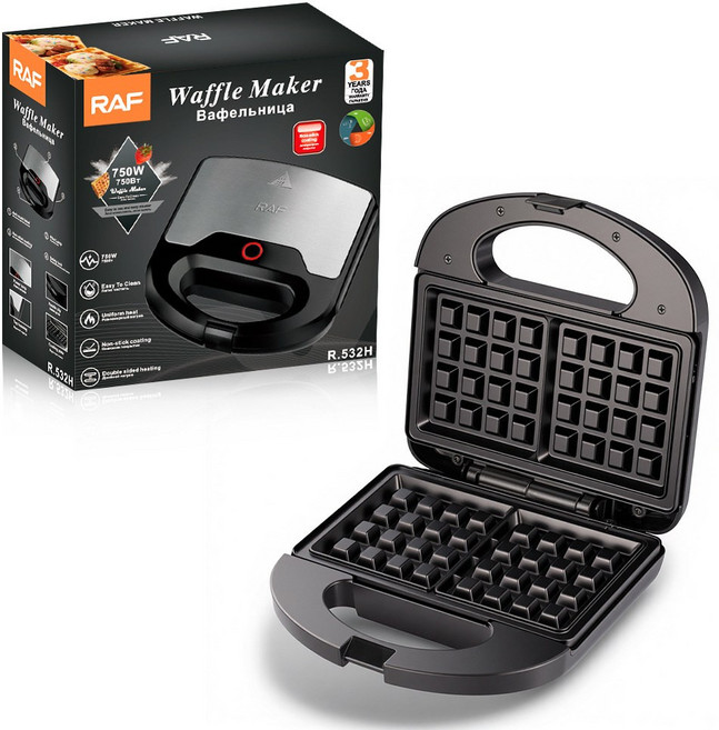 歐版家用牛排早餐機迷你三明治輕食條形早餐機, R.532H:需自備轉接頭