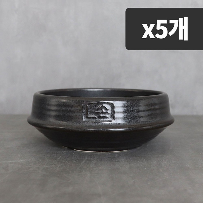 오메가키친 무균열 뚝배기 가마솥 국산 불뚝 세제 안먹는 낮은 뚝배기 페트라이트 무흡수, 5개, 15cm, 불뚝 가마솥 2호 (203014)