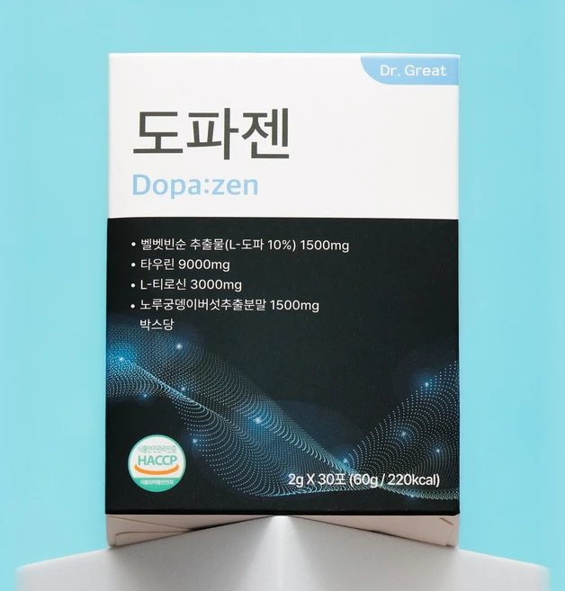 도파젠( L-도파+타우린+노루궁뎅이버섯), 1박스, 30회분 - 쿠팡