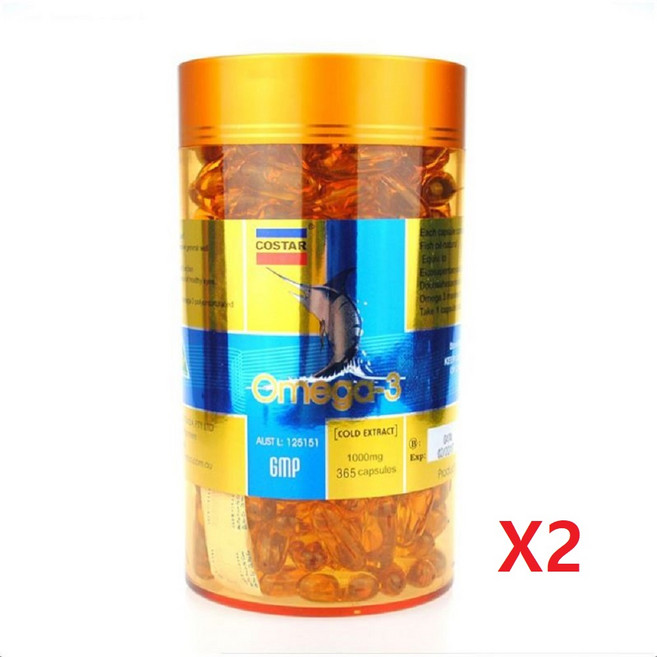 호주 코스타 오메가3 1000mg 365캡슐-2개, 2개, 365정