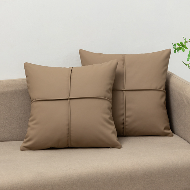 쟈렐 시그니처 어반 가죽 쿠션 커버 45x45 2P (솜 미포함)