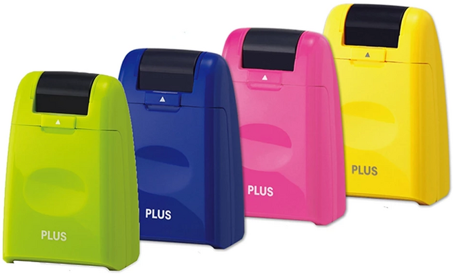 PLUS Kespon Roller 個人資料保護章, 黑色, 1個