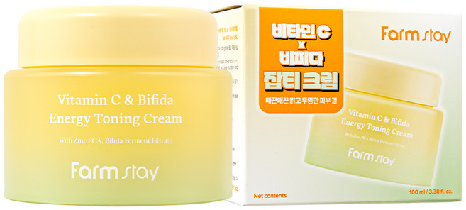 팜스테이 비타민씨&비피다 에너지 토닝 크림, 2개, 100ml