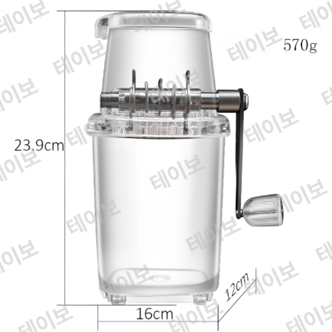 얼음부수기 얼음파쇄기 얼음분쇄기 빙수기 얼음 수동 화이트 투명 기본 색상