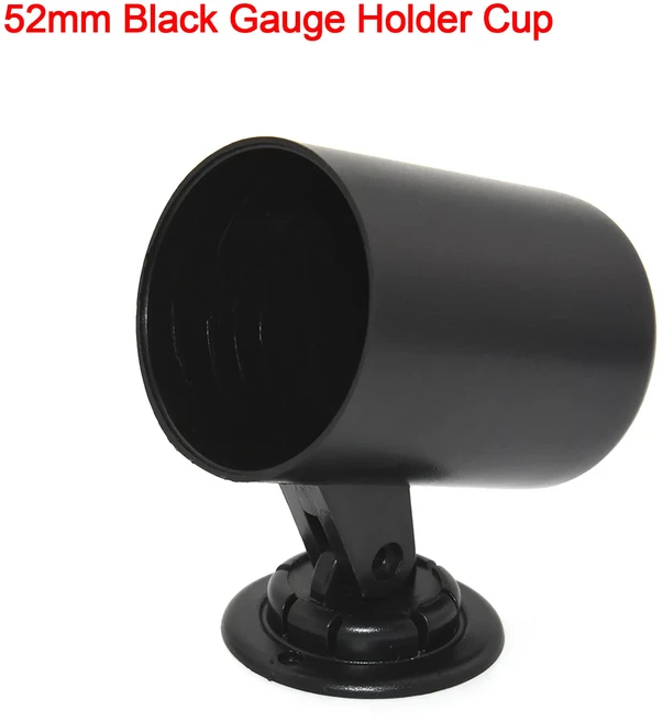 자동차 디지털 타코미터 부스트 PSI 바 게이지 수온 오일 압력 계량기 전압계 진공 연료 비율 52mm, 06 Single Holder B