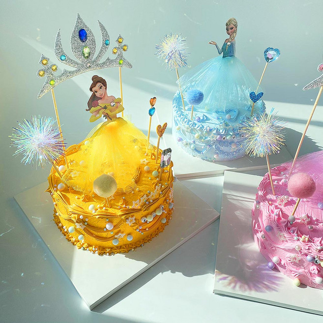 [헤이플레이키트] 공주케이크 / 포에버케이크 만들기 키트, D 라푼젤+샤이니퍼플